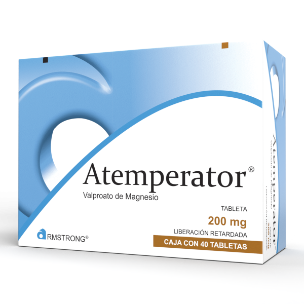 ATEMPERATOR_200MG_LIBERACION-RETARDADA_40-TABS Paquete 10 piezas Atemperator 200mg c/40 tabs - Valproato de magnesio